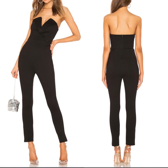 superdown Pants - Superdown Madi Strapless Jumpsuit Black Tube | Small
